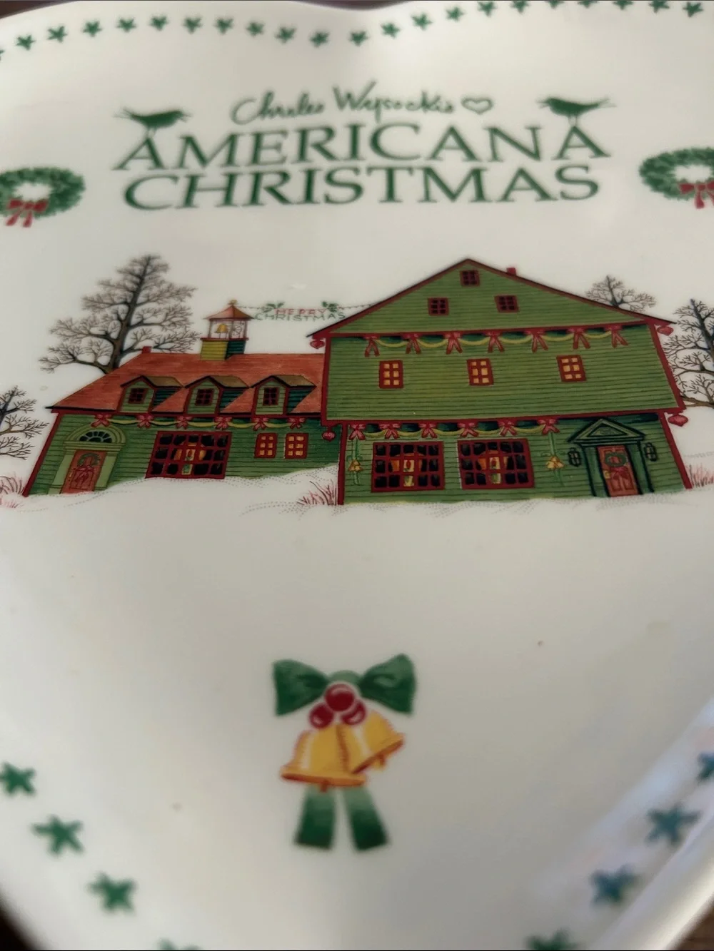 Charles Wysockis Americana Christmas Dish by Nikko
